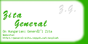 zita general business card